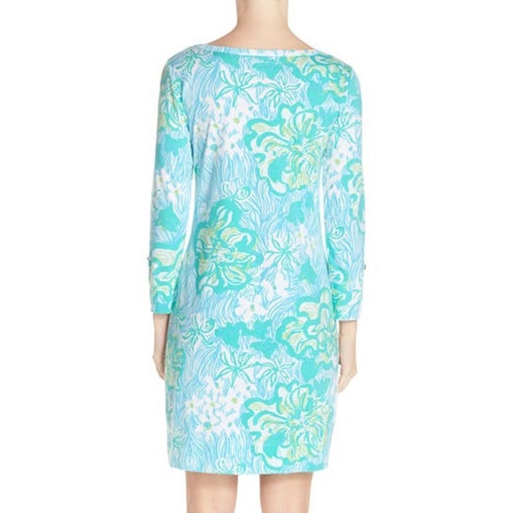 Lilly Pulitzer Palmetto Mini Dress in Wave Rider Lagoon Green - Picture 6 of 12